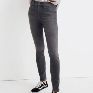 Madewell Womens 9in High Riser Skinny Skinny Gray Jeans, Size 27